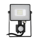 10W Naświetlacz LED SMD z czujnikiem ruchu / Chip SAMSUNG / Barwa:6400K / Obudowa: Czarna