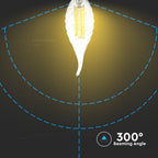 4W TWIST CF37 Żarówka LED Filament / Barwa:2700K / Ściemniana / Trzonek:E14