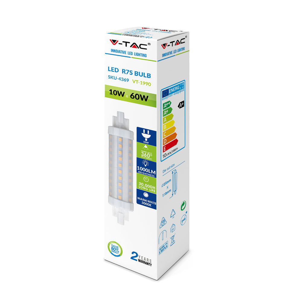 10W R7S Żarówka LED / Barwa:6400K
