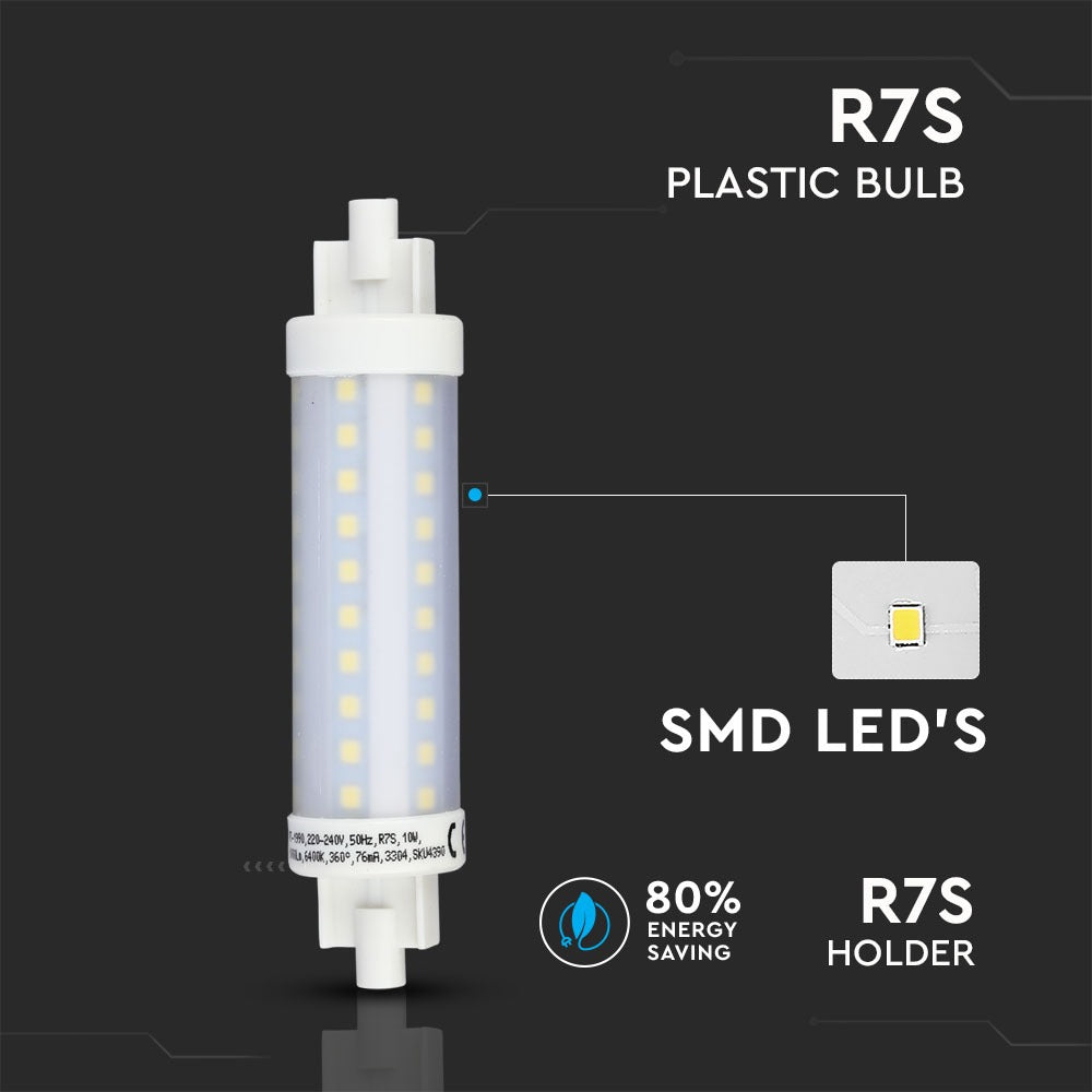 10W R7S Żarówka LED / Barwa:6400K