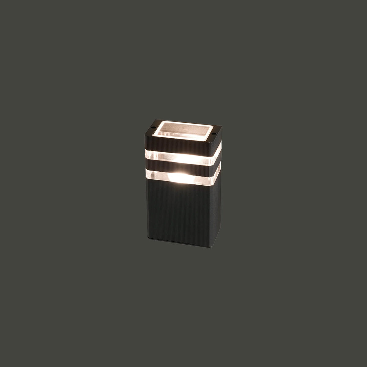 Nowodvorski Lampa ścienna natynkowa RIO 10W only LED 50/60Hz IP54 - Aluminium lakierowane - Czarny I 4423 - lampa włączona