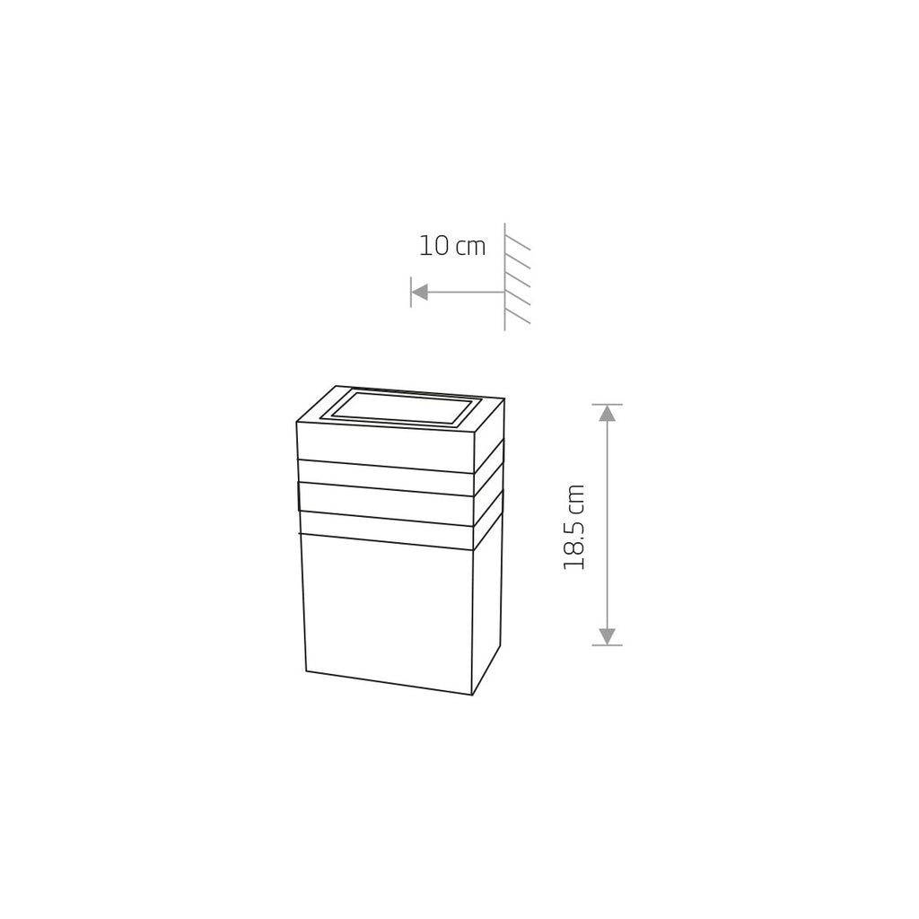 Nowodvorski Lampa ścienna natynkowa RIO 10W only LED 50/60Hz IP54 - Aluminium lakierowane - Czarny I 4423