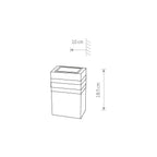 Nowodvorski Lampa ścienna natynkowa RIO 10W only LED 50/60Hz IP54 - Aluminium lakierowane - Czarny I 4423