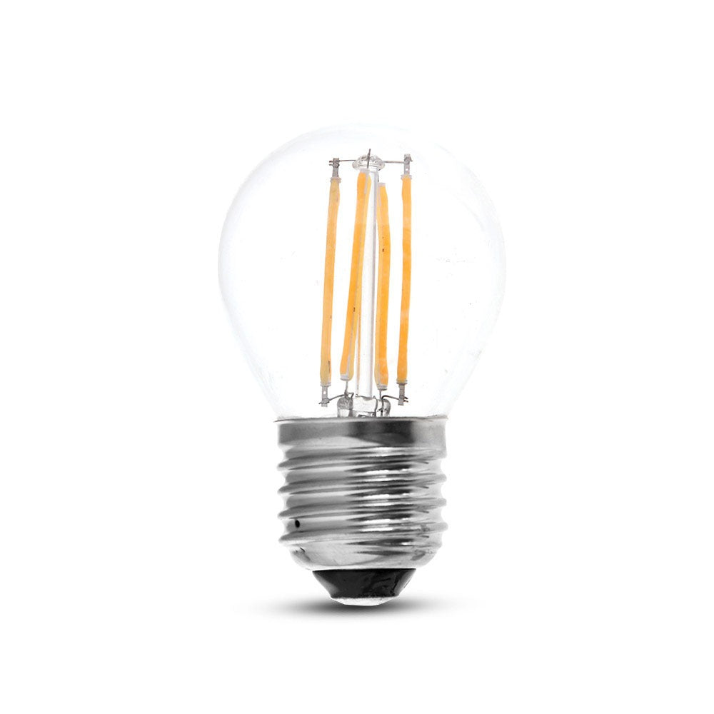 4W G45 Żarówka LED Filament / Klosz Transparentny / Barwa:2700K / Trzonek:E27 / Ściemniana