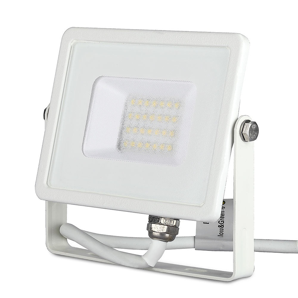 20W Naświetlacz LED SMD / Chip SAMSUNG / Barwa:3000K / Obudowa: Biała