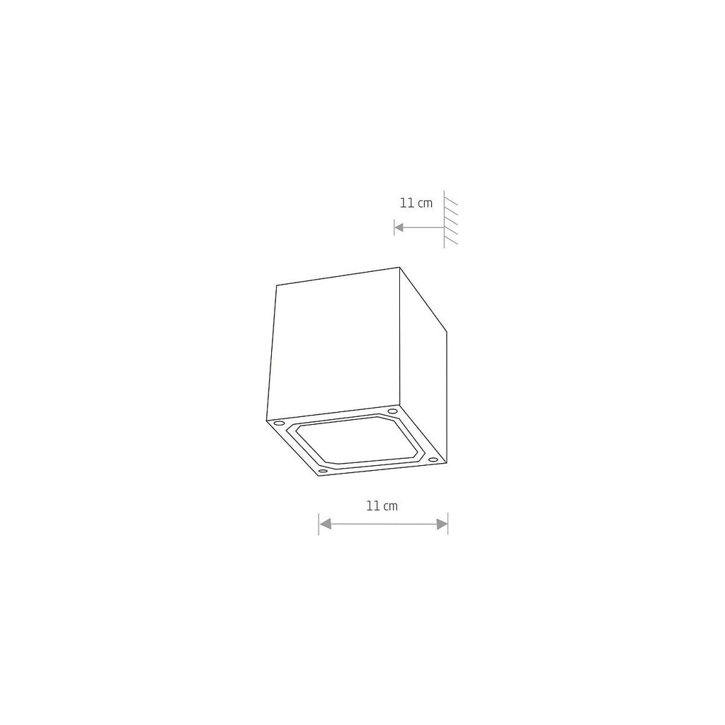 Nowodvorski Lampa ścienna natynkowa KHUMBU 10W only LED 50/60Hz IP44 - Aluminium lakierowane - Grafitowy 4443