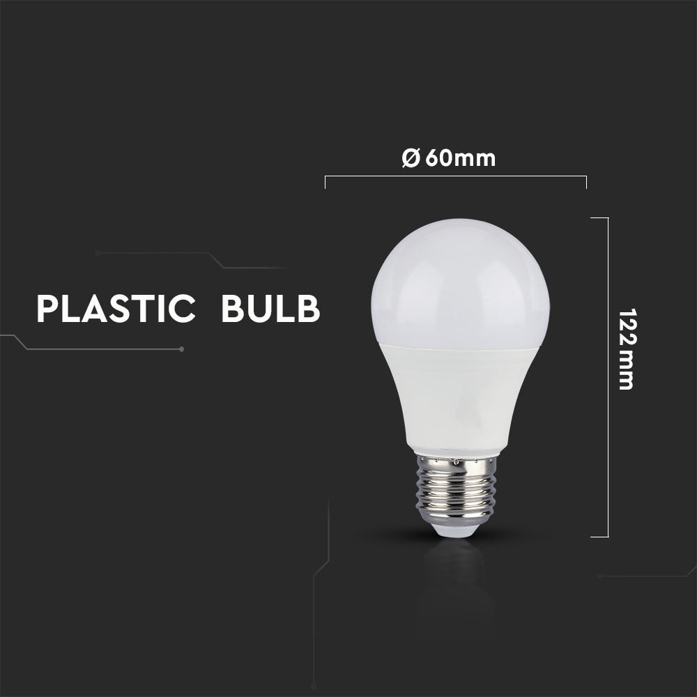 9W A60 Żarówka LED / Barwa:6400K / Ściemniana - 3 stopnie / Trzonek:E27