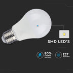 9W A60 Żarówka LED / Barwa:6400K / Ściemniana - 3 stopnie / Trzonek:E27