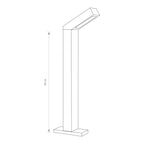 Nowodvorski Lampa stojąca LHOTSE LED 9W 50/60Hz IP54 - Aluminium lakierowane - Grafitowy 4448