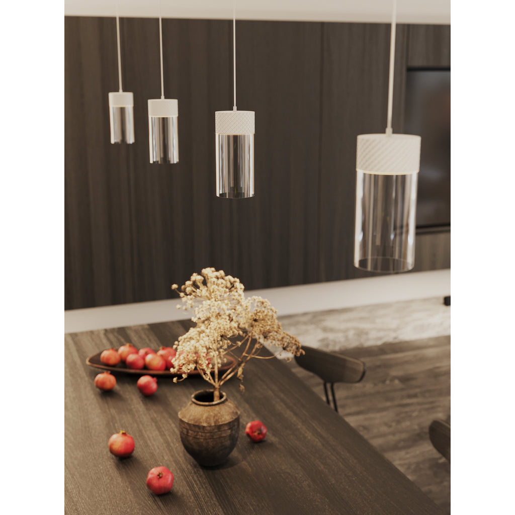 Maxlight Lampa wisząca Fusion - Metal + szkło - Biały P0646