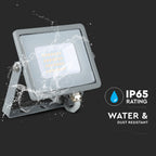 20W Naświetlacz LED SMD / Chip SAMSUNG / Barwa:3000K / Obudowa: Szara
