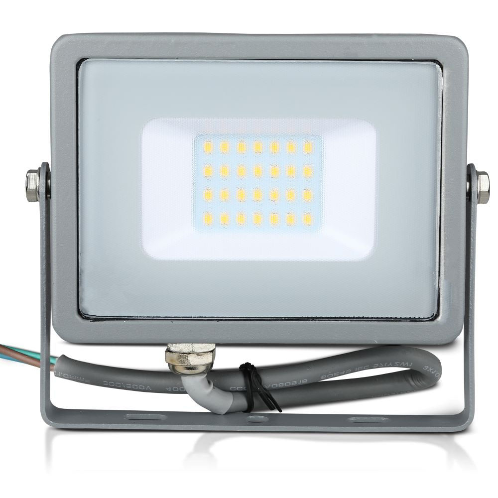 20W Naświetlacz LED SMD / Chip SAMSUNG / Barwa:3000K / Obudowa: Szara