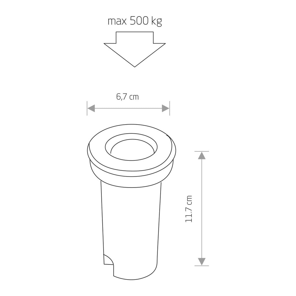 Nowodvorski Lampa najazdowa MON LED 2W 50/60Hz IP67 - Aluminium - Srebrny 4454