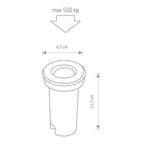 Nowodvorski Lampa najazdowa MON LED 2W 50/60Hz IP67 - Aluminium - Srebrny 4454