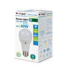 9W A60 Żarówka LED z czujnikiem zmierzchu / Barwa:6000K / Trzonek:E27