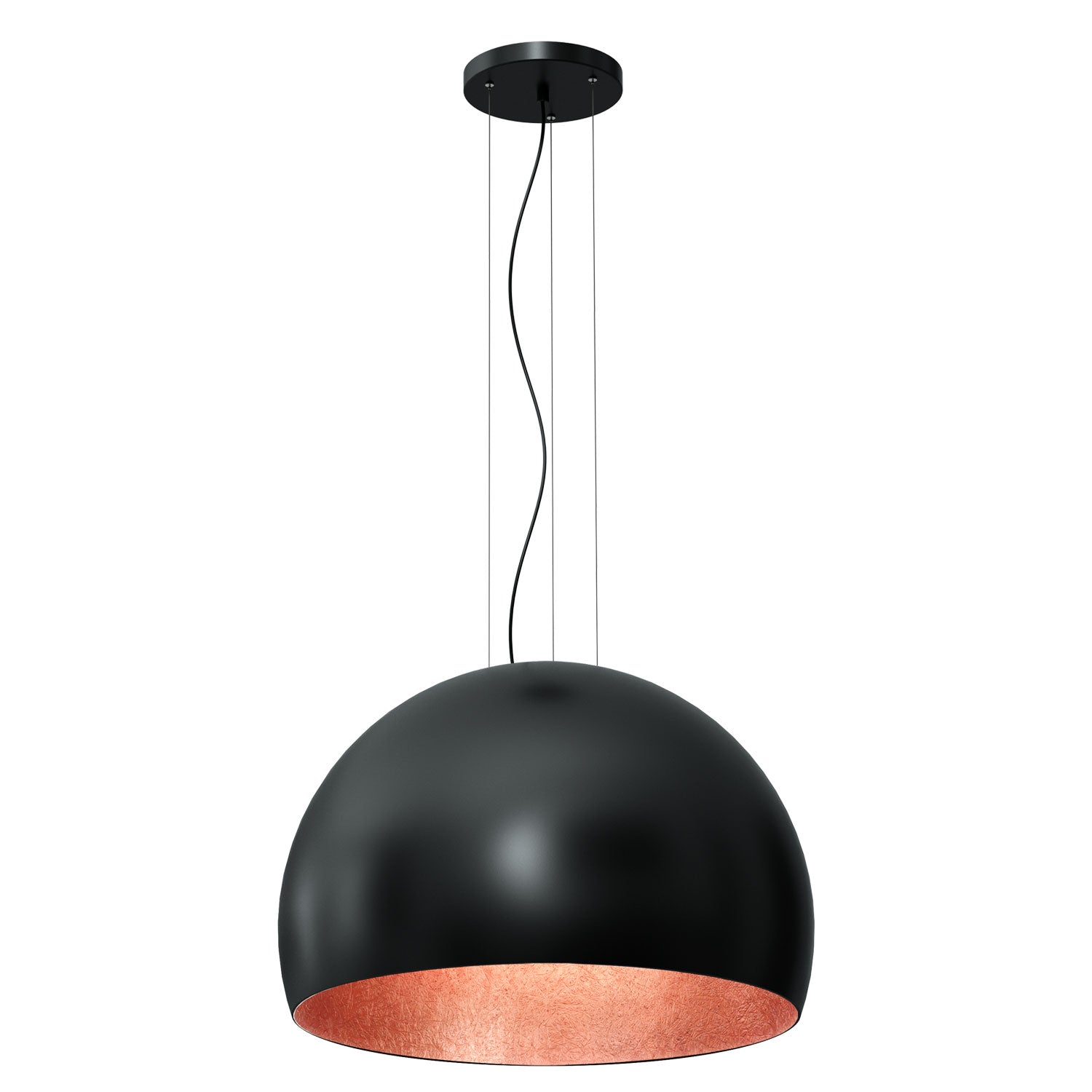 żyrandol Compo 3/4 bool ( dia 600) black/copper 1xE27