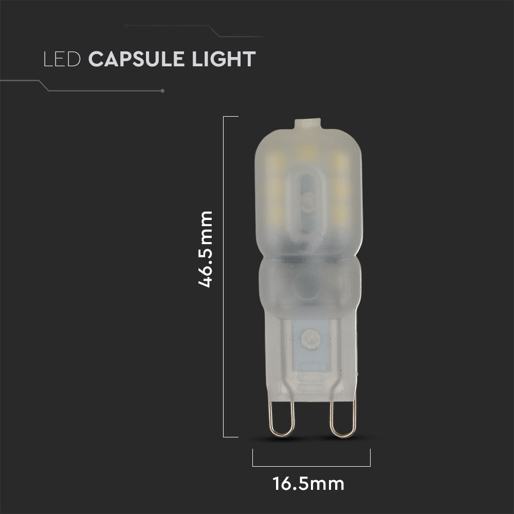 2.5W Żarówka LED / Barwa:6400K / Trzonek:G9