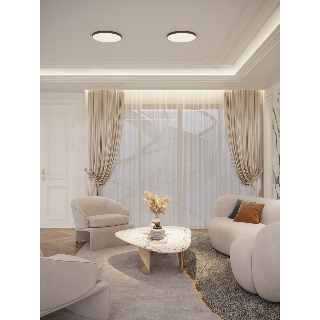Maxlight Plafon Lumos 24W - Tworzywo sztuczne - Czarny C0272