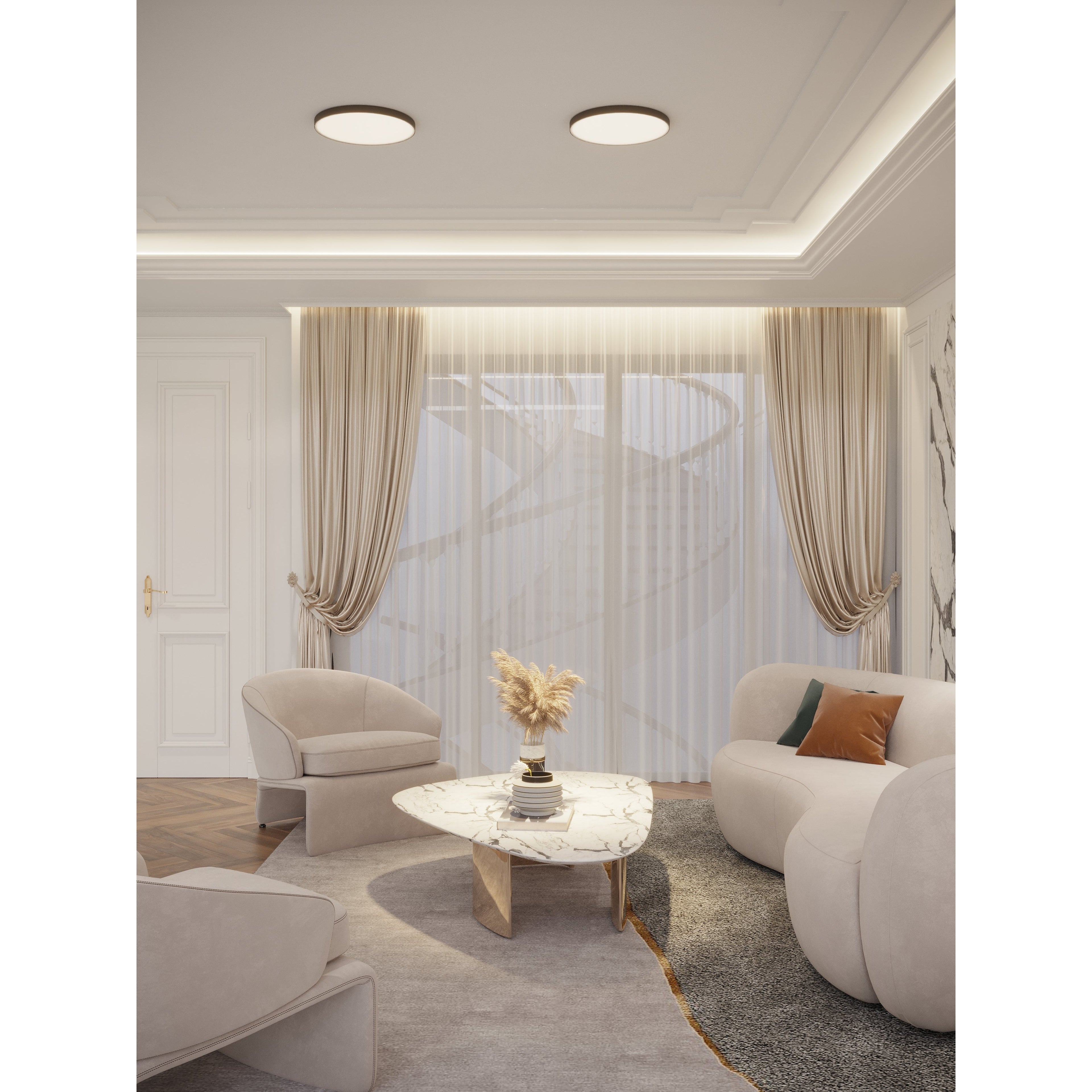 Maxlight Plafon Lumos 24W - Tworzywo sztuczne - Czarny C0272
