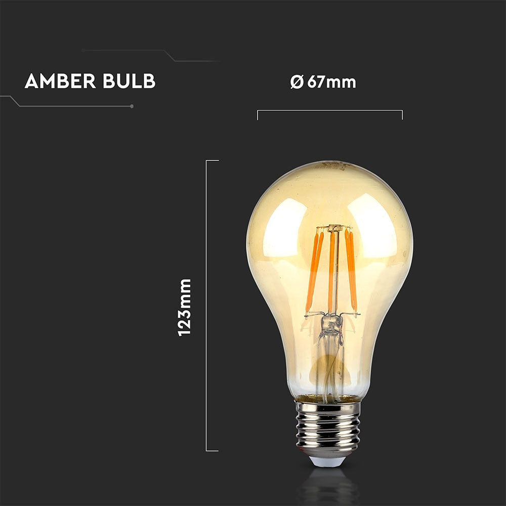 10W A67 Żarówka LED Filament / Klosz: Bursztynowy / Barwa:2200K / Trzonek:E27