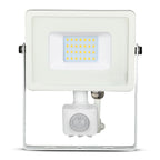 20W Naświetlacz LED SMD z czujnikiem ruchu / Chip SAMSUNG / Barwa:6400K / Obudowa: Biała