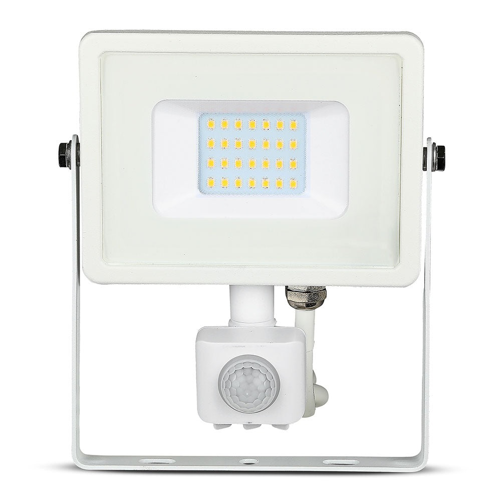 20W Naświetlacz LED SMD z czujnikiem ruchu / Chip SAMSUNG / Barwa:4000K / Obudowa: Biała