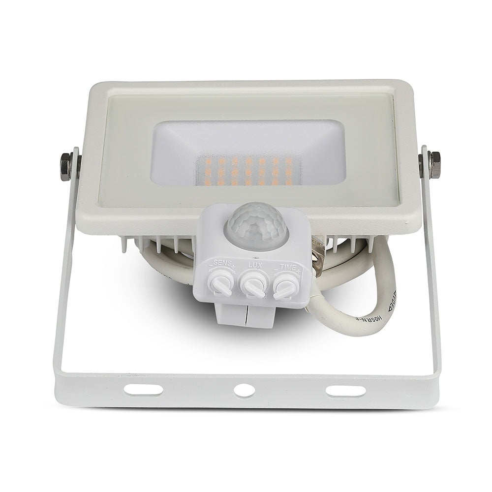 20W Naświetlacz LED SMD z czujnikiem ruchu / Chip SAMSUNG / Barwa:4000K / Obudowa: Biała
