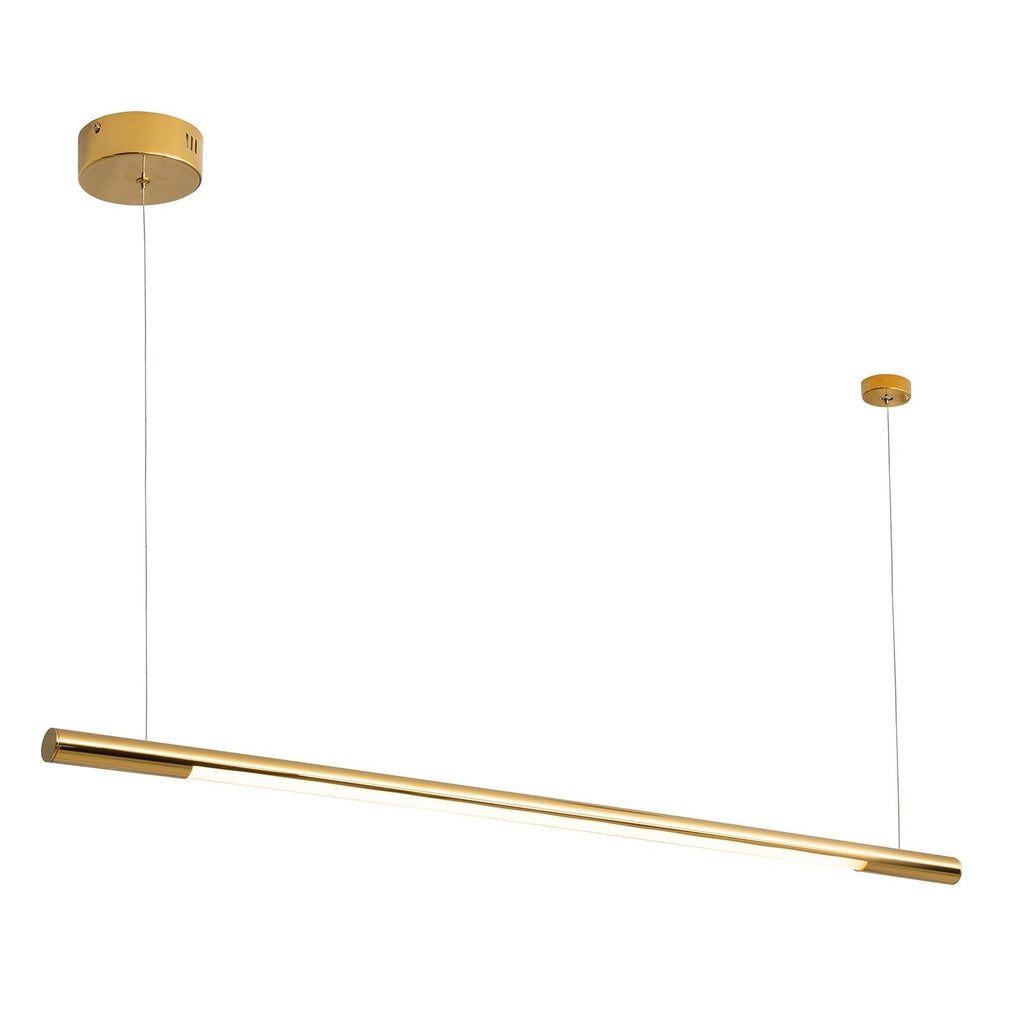 Maxlight Lampa wisząca Organic Horizon 100cm - Stal nierdzewna + akryl - Złoty P0356