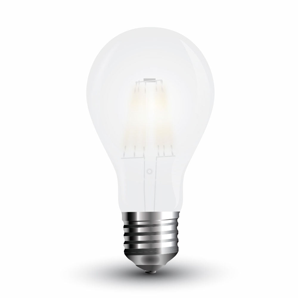 4W A60 Żarówka LED Filament / Klosz: Mleczny / Barwa:6400K / Trzonek:E27