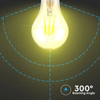 4W A60 Żarówka LED Filament / Klosz: Bursztynowy / Barwa:2200K / Trzonek:E27