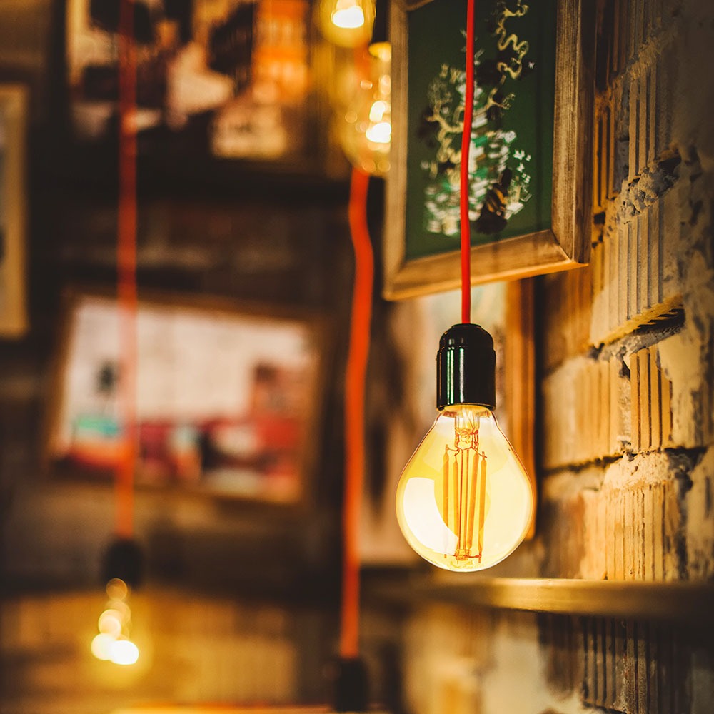 4W P45 Żarówka LED Filament / Klosz Bursztynowy / Barwa:2200K / Trzonek:E14
