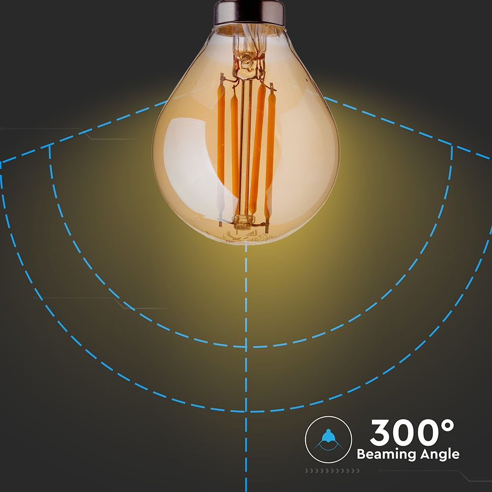 4W P45 Żarówka LED Filament / Klosz Bursztynowy / Barwa:2200K / Trzonek:E14