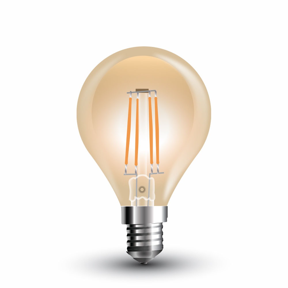 4W P45 Żarówka LED Filament / Klosz Bursztynowy / Barwa:2200K / Trzonek:E14