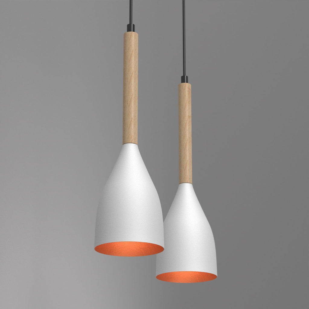 żyrandol Muza white/gold 2xE27