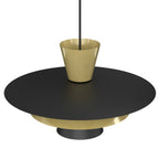 żyrandol Plato black/gold 1xE27