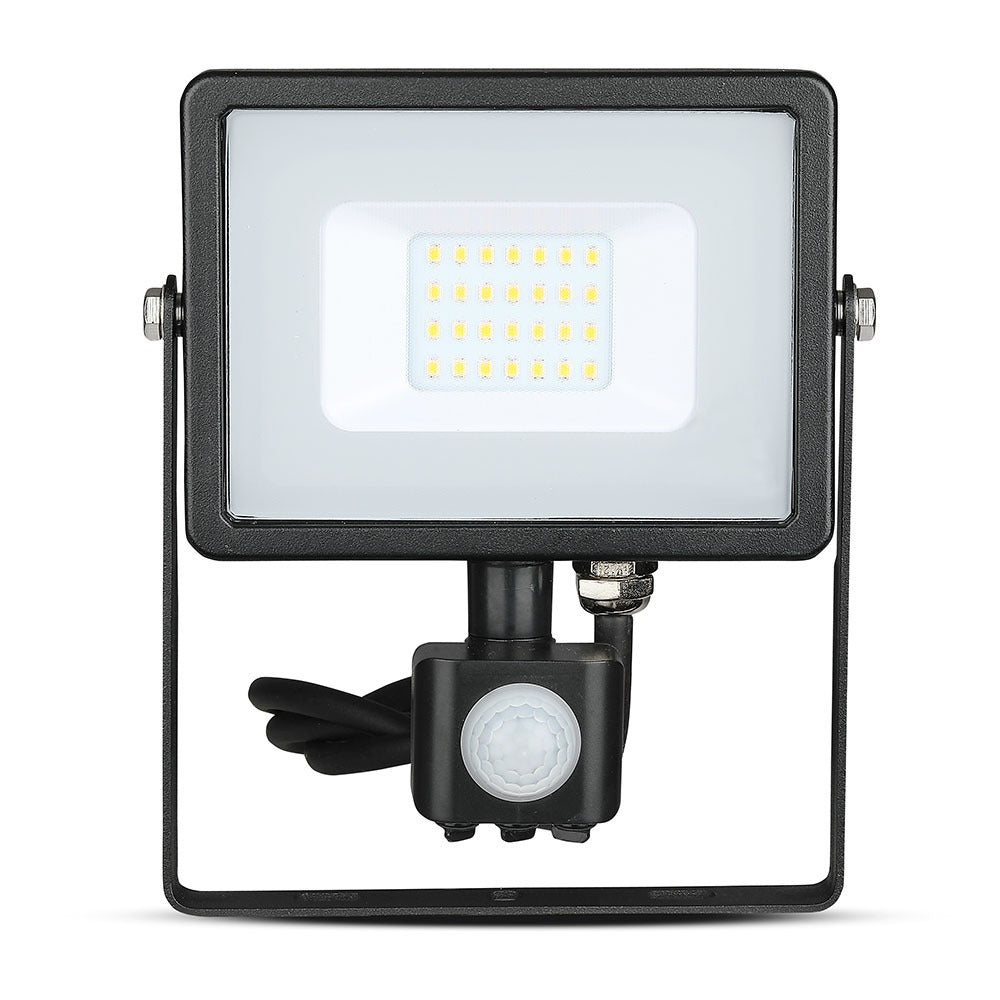 20W Naświetlacz LED SMD z czujnikiem ruchu / Chip SAMSUNG / Barwa:6400K / Obudowa: Czarna