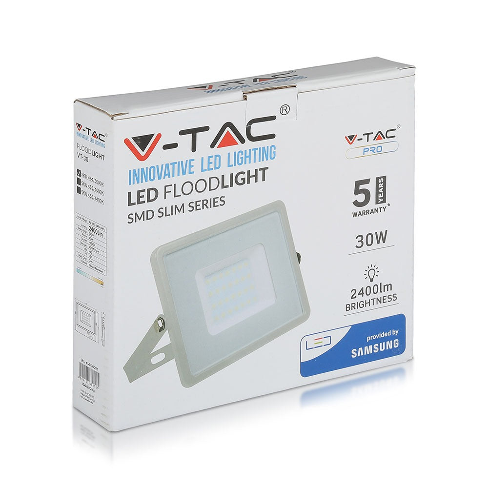 30W Naświetlacz LED SMD / Chip SAMSUNG / Barwa:6400K / Obudowa: Szara