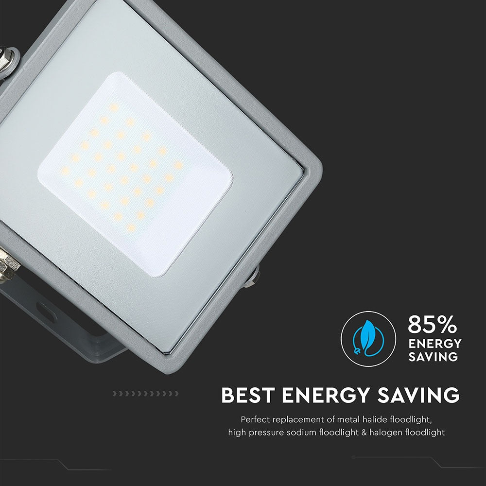 30W Naświetlacz LED SMD / Chip SAMSUNG / Barwa:4000K / Obudowa: Szara