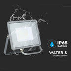 30W Naświetlacz LED SMD / Chip SAMSUNG / Barwa:6400K / Obudowa: Szara