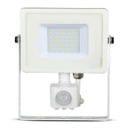 30W Naświetlacz LED SMD z czujnikiem ruchu / Chip SAMSUNG / Barwa:4000K / Obudowa: Biała
