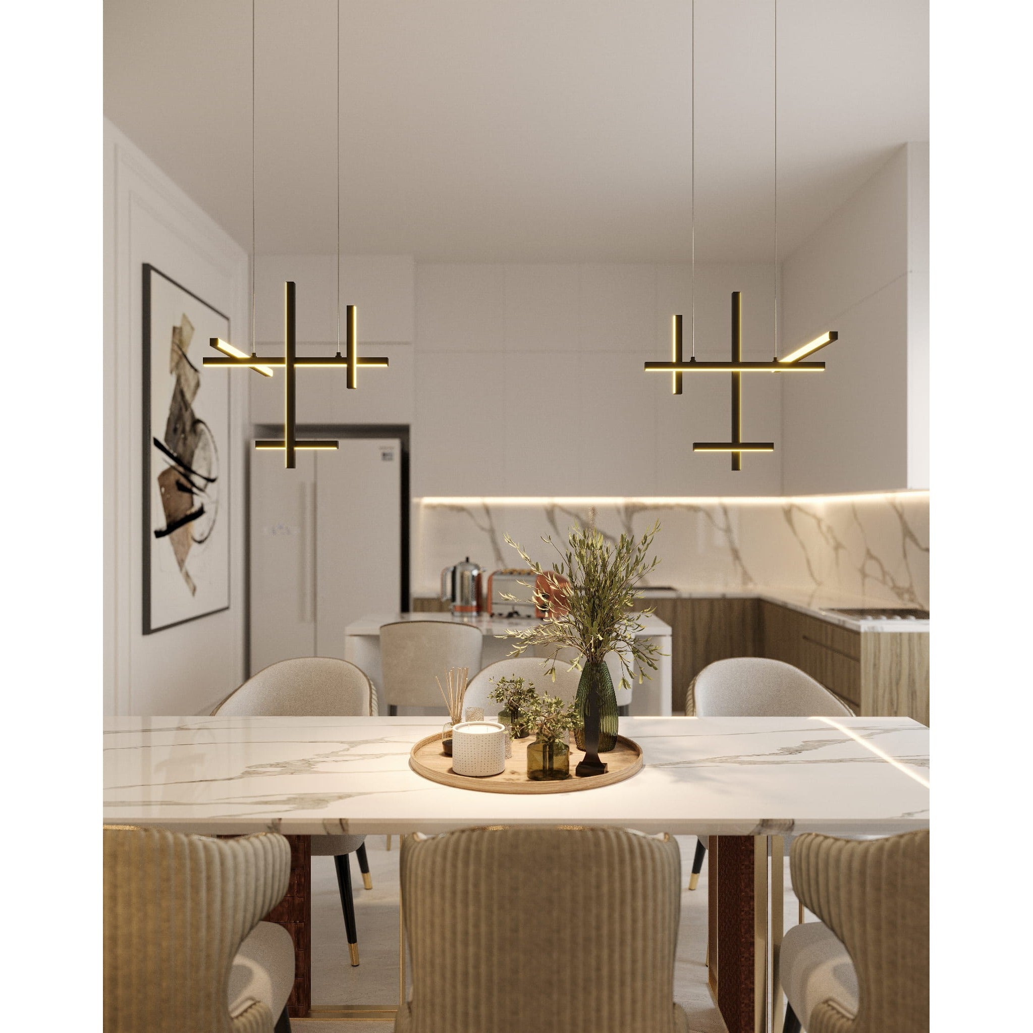 Maxlight Lampa wisząca Soho - Aluminium - Czarny P0546