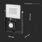 30W Naświetlacz LED SMD z czujnikiem ruchu / Chip SAMSUNG / Barwa:4000K / Obudowa: Czarna