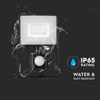 30W Naświetlacz LED SMD z czujnikiem ruchu / Chip SAMSUNG / Barwa:3000K / Obudowa: Czarna
