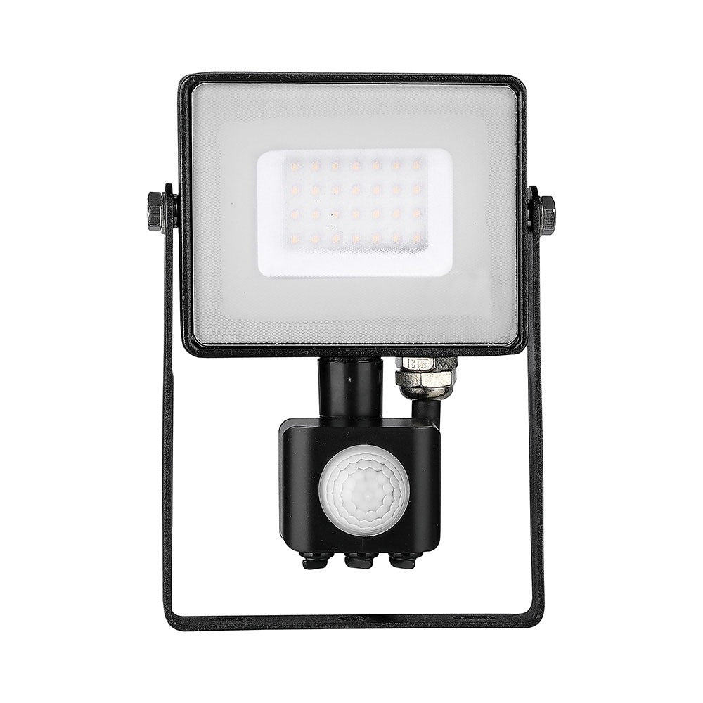 30W Naświetlacz LED SMD z czujnikiem ruchu / Chip SAMSUNG / Barwa:3000K / Obudowa: Czarna