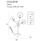 Maxlight Lampa stołowa Lollipop - Metal + szkło - Czarny T0043