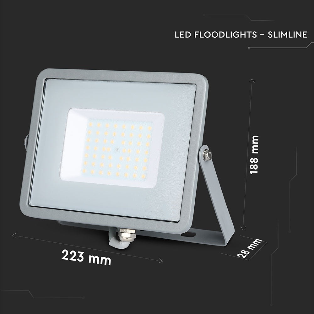 50W Naświetlacz LED SMD / Chip SAMSUNG / Barwa:4000K / Obudowa: Szara