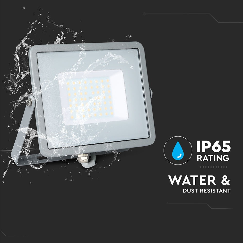 50W Naświetlacz LED SMD / Chip SAMSUNG / Barwa:4000K / Obudowa: Szara