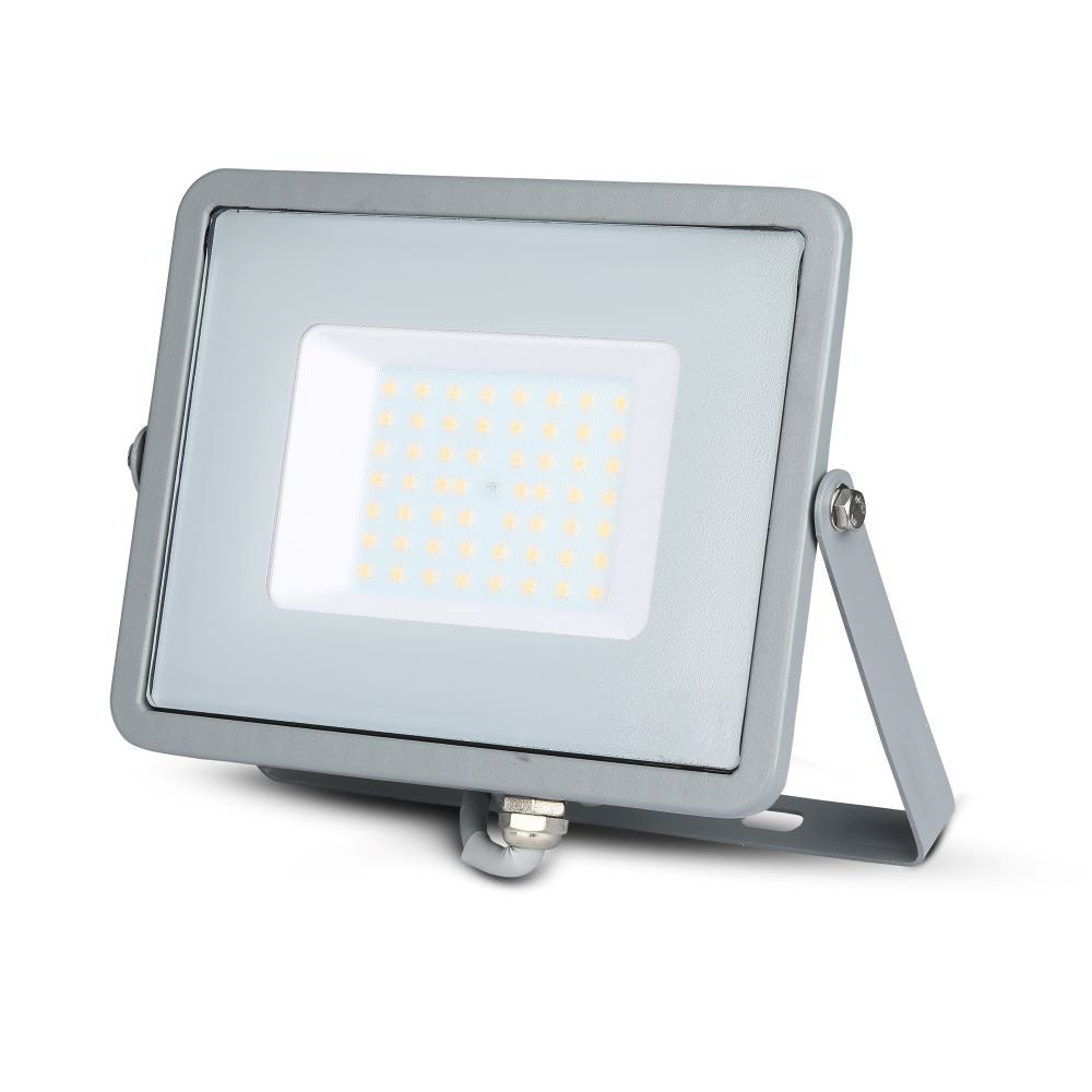 50W Naświetlacz LED SMD / Chip SAMSUNG / Barwa:6400K / Obudowa: Szara