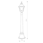 Nowodvorski Lampa stojąca TYBR 25W only LED 50/60Hz IP44 - Aluminium lakierowane - Czarny patynowany złotem 4685