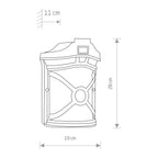 Nowodvorski Lampa ścienna natynkowa DON 25W only LED 50/60Hz IP44 - Aluminium lakierowane - Czarny patynowany miedzią 4687